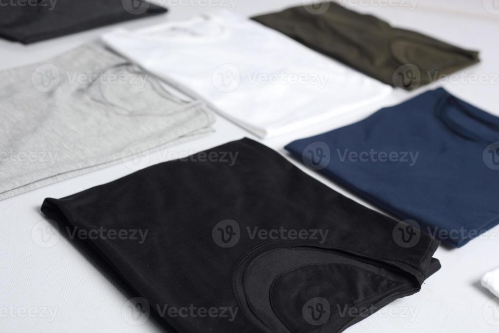 Folded t-shirts